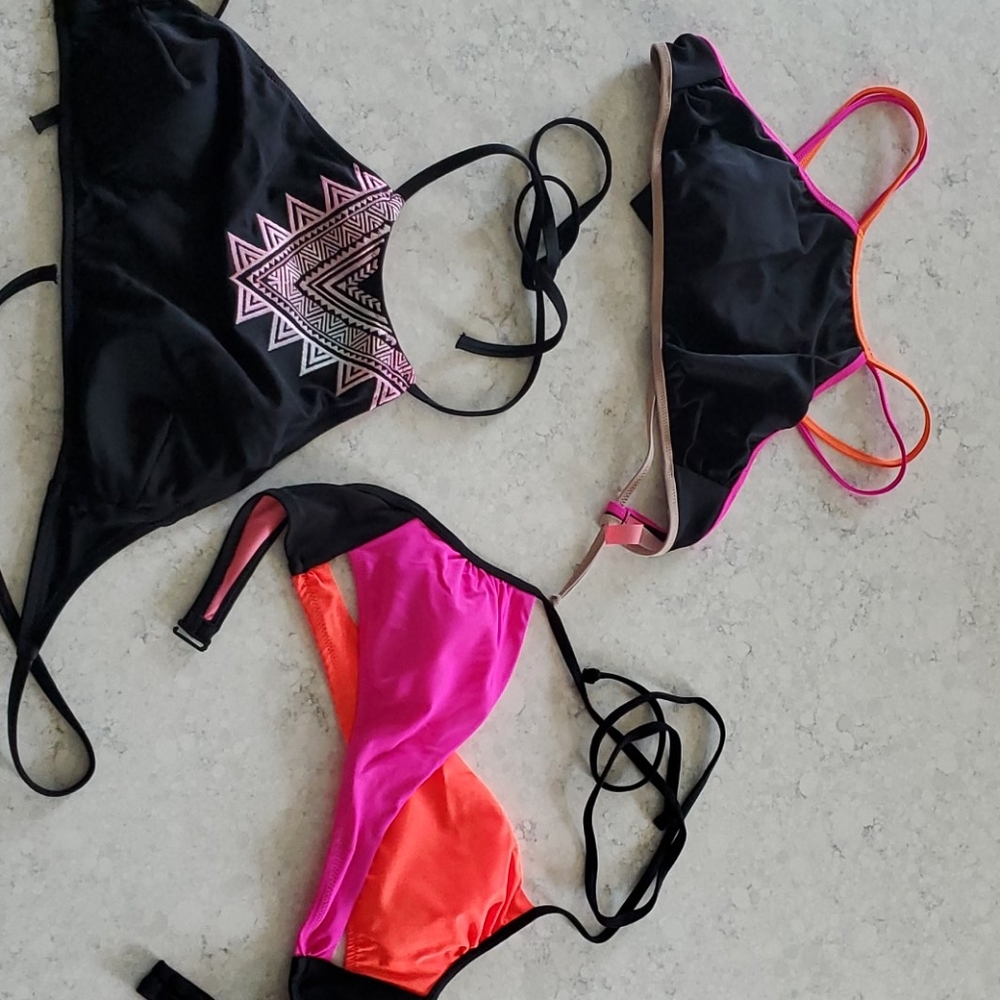 Lot of Victoria Secret PINK halter swim tops